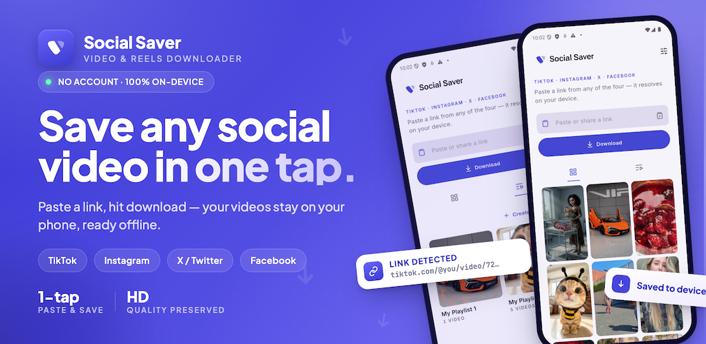 Social Saver — Scarica video su Android
